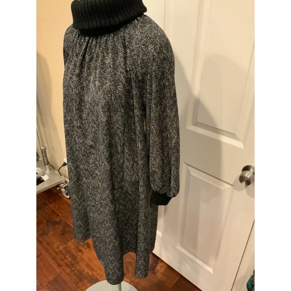 Corey Lynn Calter Anthropologie Gray Splatter Print Turtleneck Dress, Size XXS - Picture 3 of 6